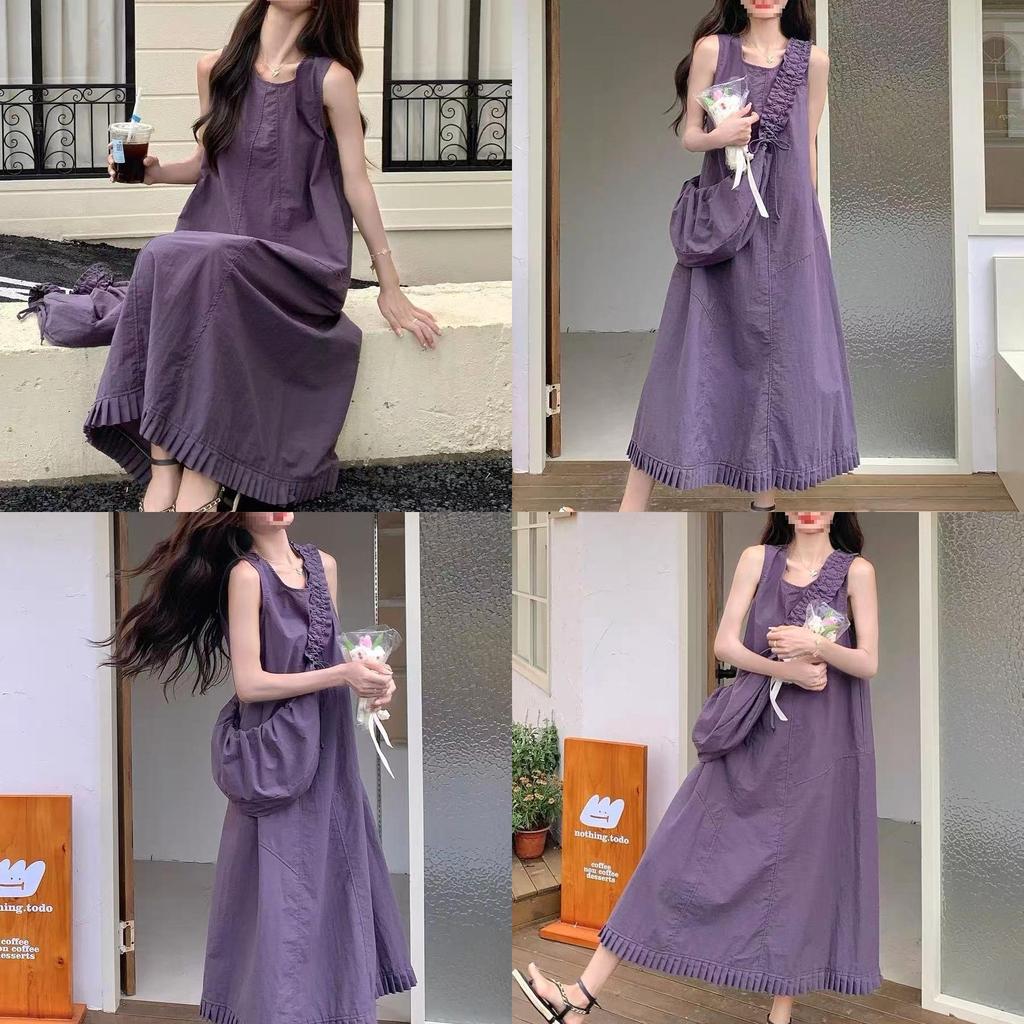 Korean Fashion Dress With Knitted Fabric And Hood For Casual And Travel Use