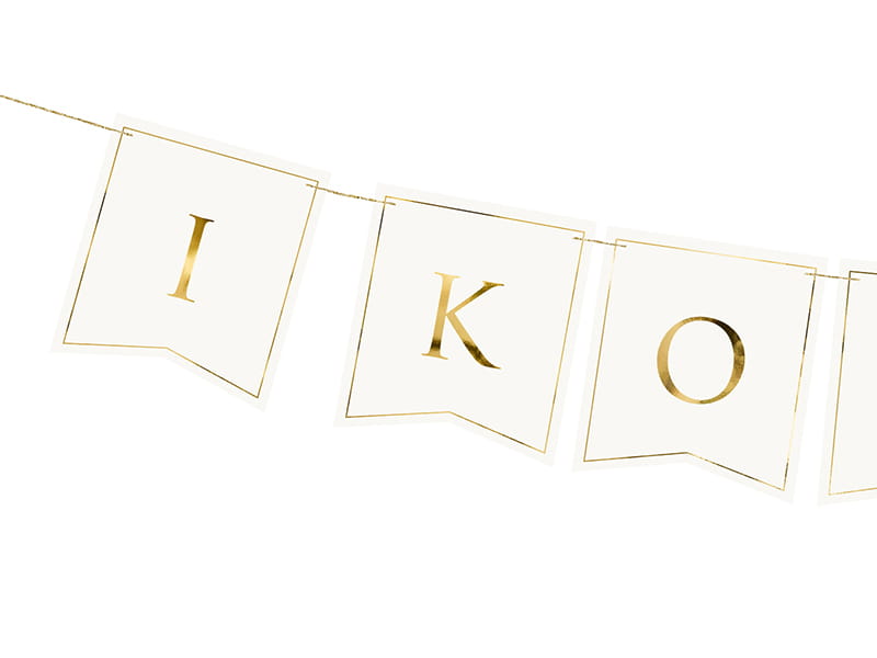 Banner Garland First Holy Communion White and Gold