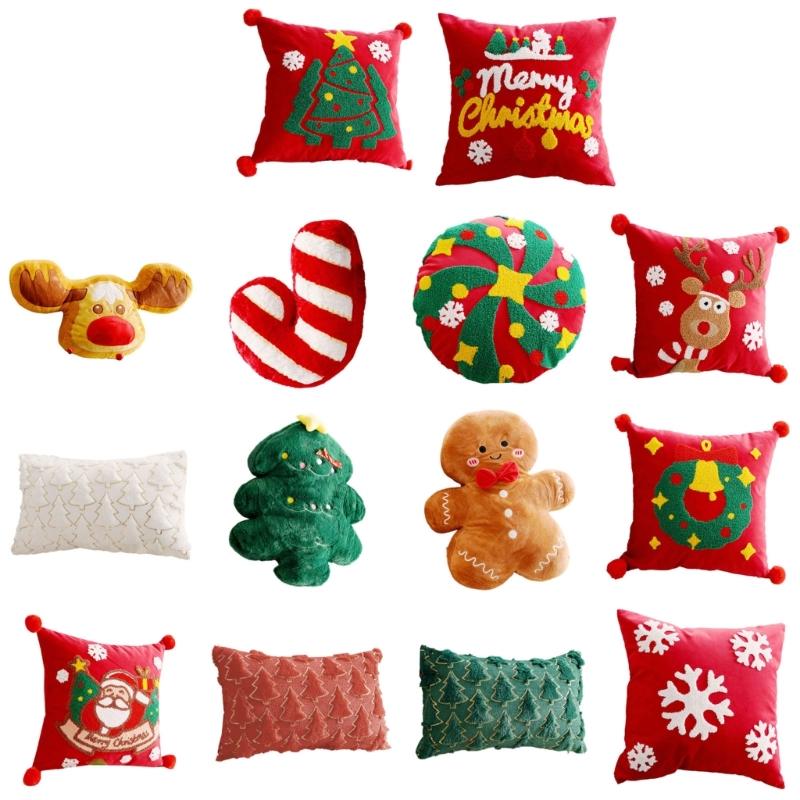 Removable Cushion Cover for Sofa Office Chair Christmas Pillow Sleeve Decorative and Functional Pillowcase for Home Use