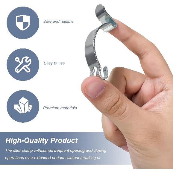 4 PCS Air Filter Clips, Heavy Duty Metal Engine Airbox Clips for Fastening Connection, Universal Air Filter Housing Clip Replacement for Sedan Truck