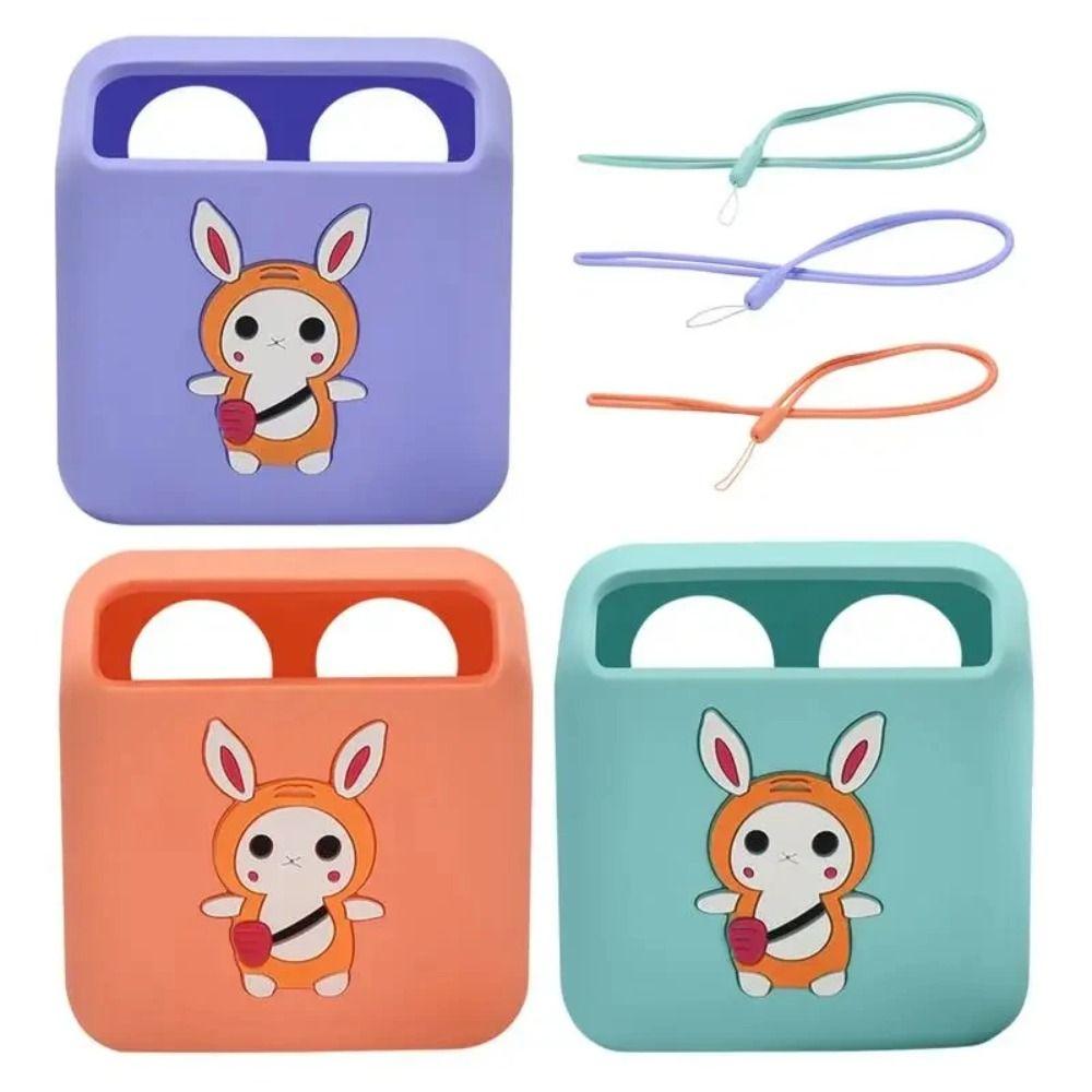 

Neck Lanyard Silicone Protective Case Waterproof Full Protective Cover Storage Bag for Yoto Mini зелений