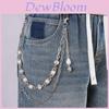 Metal Hip Hop Pearl Embellished Belt Chain For Men And Women Gift