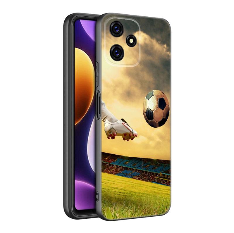 Football Field Black Phone Case For Xiaomi Redmi 11 Prime 11A 12C 13C A1 A2 Plus 12 4G 10 5G 8A 9A 10A 9C 10C 9i 12R Note 9T