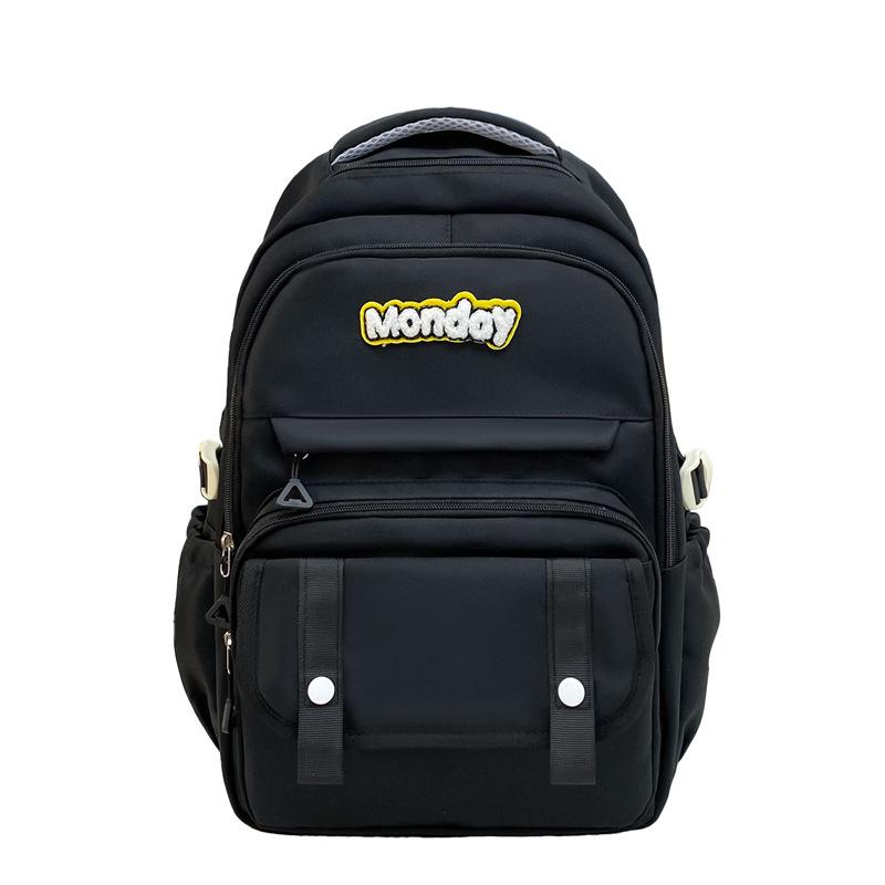 

School bag female high school student retro large-capacity backpack simple Mori backpack чорний
