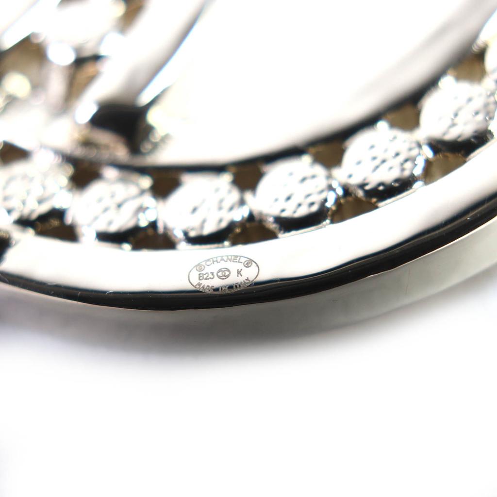 Excellent CHANEL Brooch COCO Mark Rhinestone Gold Women B23K Used