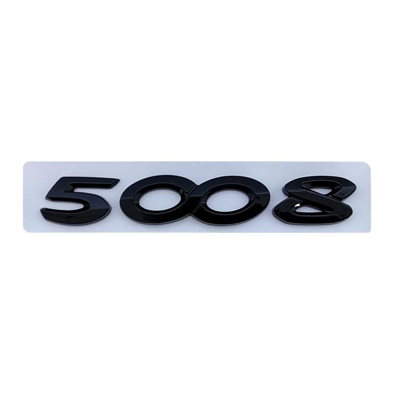 3d ABS Chrome Black Logo 3008 2008 4008 5008 Emblem Number Letters Nameplate WQPOK5 Sticker Car Trunk Badge Adhesive Decal Accessories