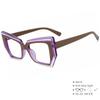 56416 Women Luxury Designer Color Stitching Eyeglasses for Ladies Anti Blue Light Blocking Glasses Frame Optical Frame