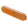 Daytona 48497 Motorcycle Reflector, For Vehicle Inspections, Side Front, Universal Reflector, Round Corner, Double-Sided Tape, Flat Amber,