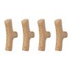 Key Hanger With Screws Bathroom Wooden Hook Non-slip Hook For Coats Bags Hats Tree Branch Wall Mounted Decor Organizer Hooks