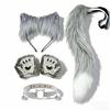 New Halloween-style fox mask for masquerade balls, featuring a half-face fox demon cat mask and a fox tail accessory
