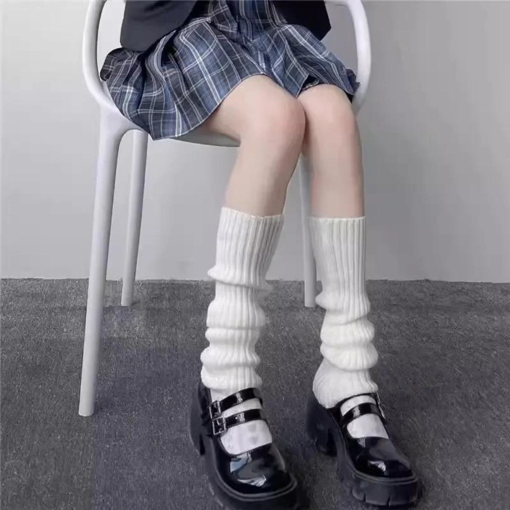 1Pair Lolita Knitted Foot Cover Warm Crochet Sock Boot Cuffs New Thigh Tights  Autumn Winter