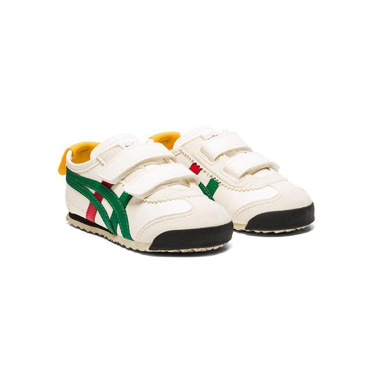 Onitsuka Tiger MEXICO 66 TS Anti Slip Wear Resistant Low Top Sports Casual Shoes White Green Infant And Toddler 1184A054-200