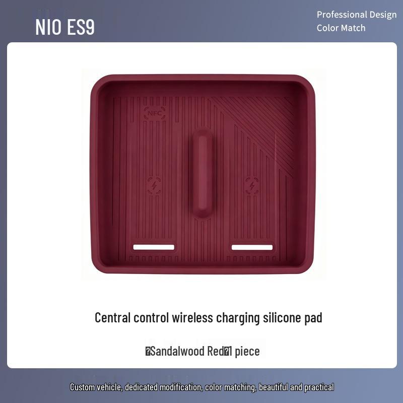 Anti-slip Silicone Pad for Nio ES9 Wireless Charger: Center Console Car Interior.