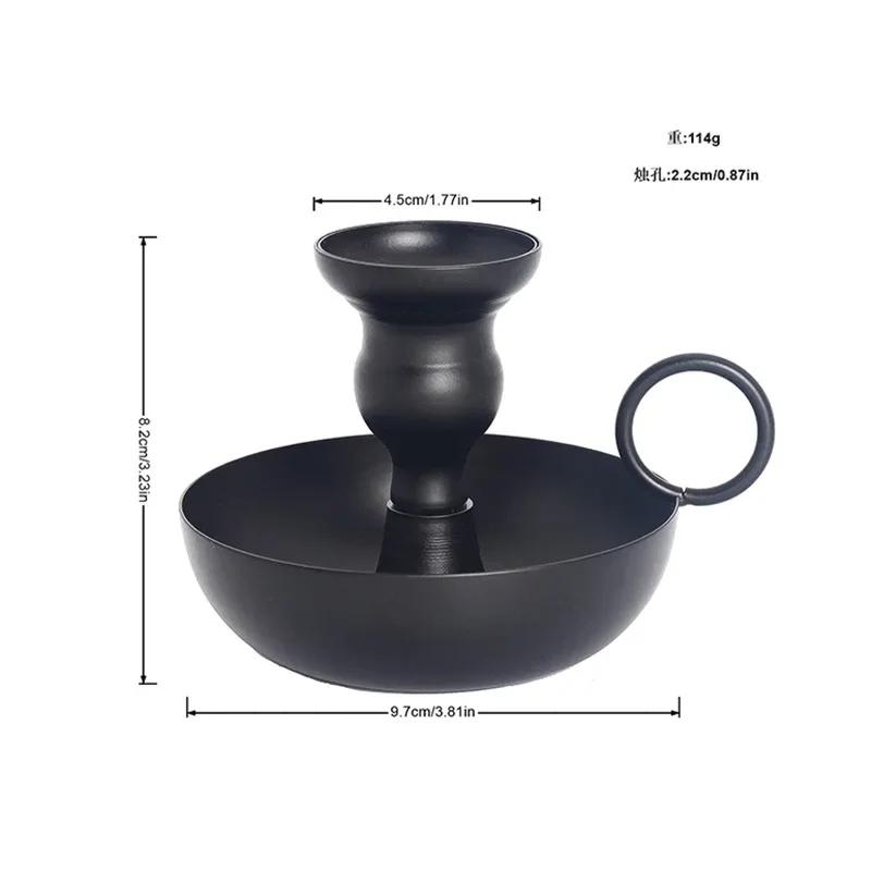 1Pc Iron Candlestick Stand Candle Holder Vintage Retro Style Classic Look Taper Candle Holder For Wedding Decoration Accessories