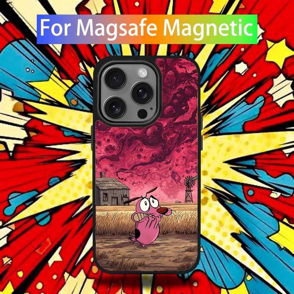 C-Courage C-Cowardly Dog Phone Case For iPhone 17,16,15,14,13,12,11,Pro,Max,Plus,Mini,SE4,E Magnetic Magsafe Wireless Charging