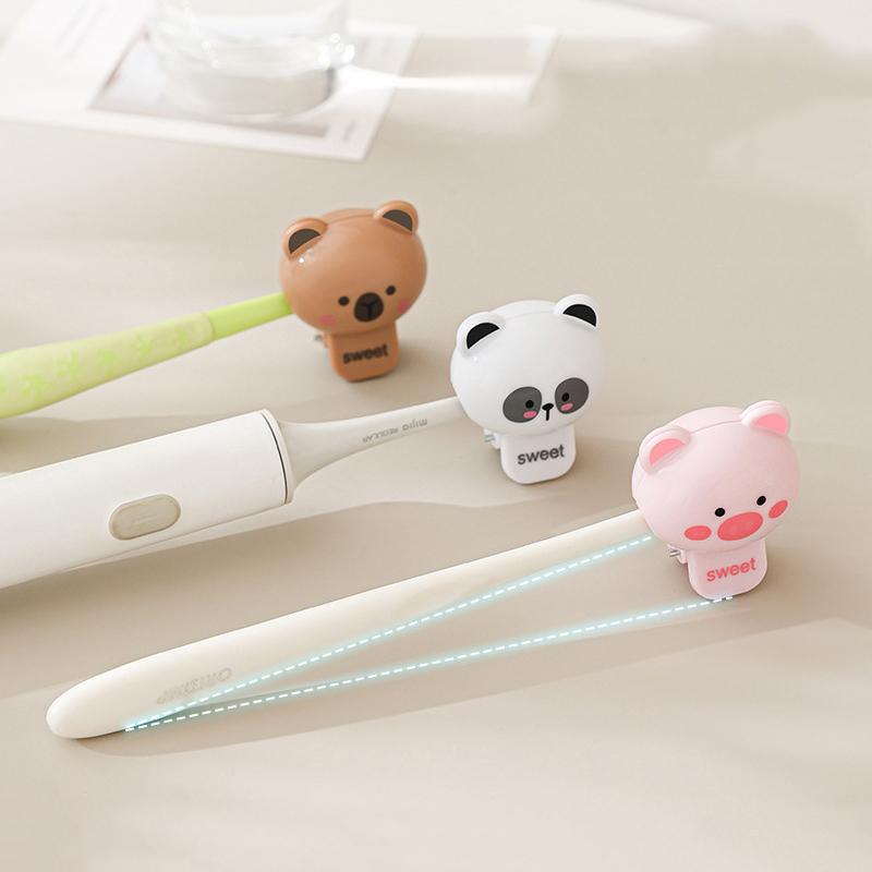 1/4 Pcs Animals Toothbrush Head Cover Clips Capibara Portable Electric Toothbrush Dustproof Head Protector Cap Household Travel