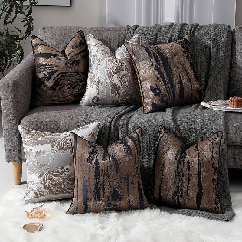 Federe per Cuscini Geometriche di Lusso Vintage 45x45cm Copricuscino Jacquard Classico Custodia per Cuscino per Divano Camera da Letto Tessile per la Casa