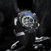 Men's Wrist Watch Waterproof Luminous Chronograph Calendar Watch Sports Quartz Wristwatches Silicone Band
