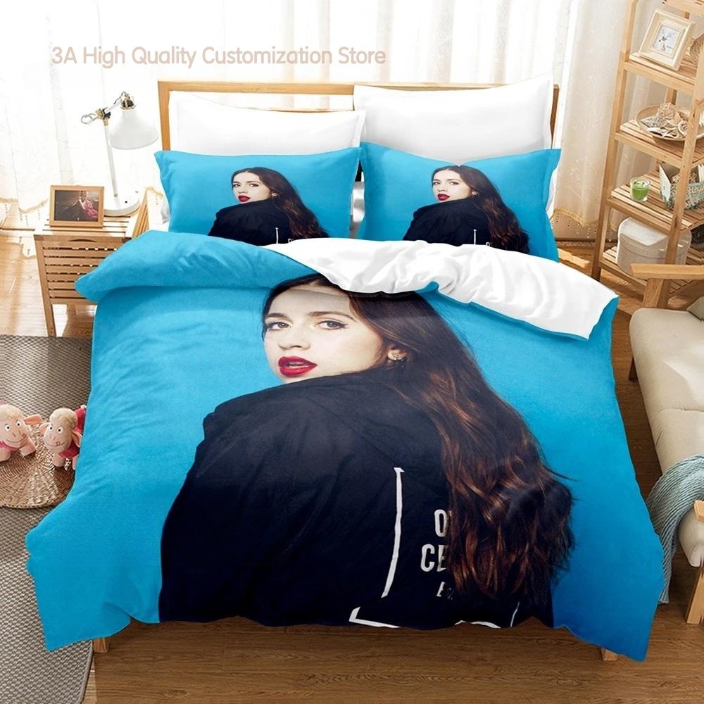 

Tate Mcrae Bedding Set Single Twin Full Queen King Size Bed Set Aldult Bedroom Duvetcover Sets Anime Bed Sheet Set EU single(135x200cm)