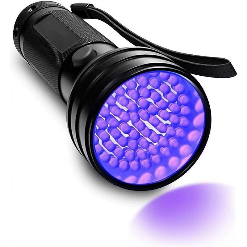 

51 LED UV Flashlight Black Light - Portable flashlight for detecting pet urine, scorpions, and human body painting black&AA