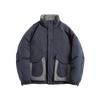 Men Color Block Pocket Cargo Winter Cotton Coat Stand Collar Outdoor Hiking Thick Warm Jacket