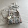 Borsa a Spalla Ricamata in Stile Etnico, alla Moda e Elegante, con Design a Tracolla Inclinata, Stile Borsa a Secchiello