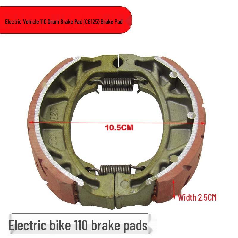 Thickened Brake Pads & Shoes for Electric Vehicles, Motorcycles & Scooters (Front & Rear, CG125 Compatible)