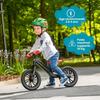 DEVESSPORT Vélo sans Pédales RACER Rouge pour Enfant 2-4 Ans, Roues Gonflables 12", Selle Confort Ajustable, Équilibre, Coordination