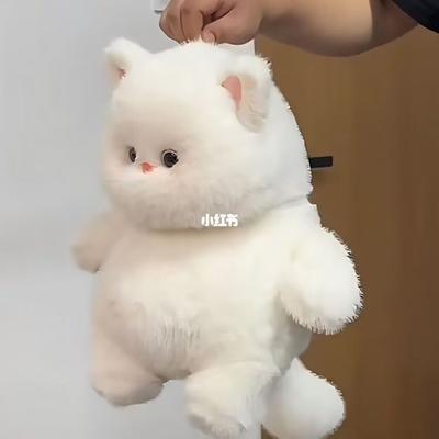 White Cat Plush Toy Creative Doll Gift Rag Doll Scratching Machine Gift