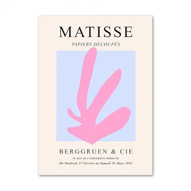 Abstrakte Matisse Coral Flower Dancer Line Wandkunst Ölgemälde Poster und Druckgrafik Wohnzimmer