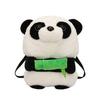 Cartoon Soft Fuzzy Panda Plush Backpack Adorable Bamboo Panda  Doll Bag Portable School Travel Shoulder Bag Kawaii Style Gifts
