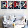 Japanese Anime Demon Slayer Posters And Prints Pictures On The Wall Vintage Poster Decorative Home Decor Tableau