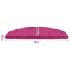 Self Adhesive Stair Protectors 15 pcs Pink 80 x 24.5 x 3.5 cm