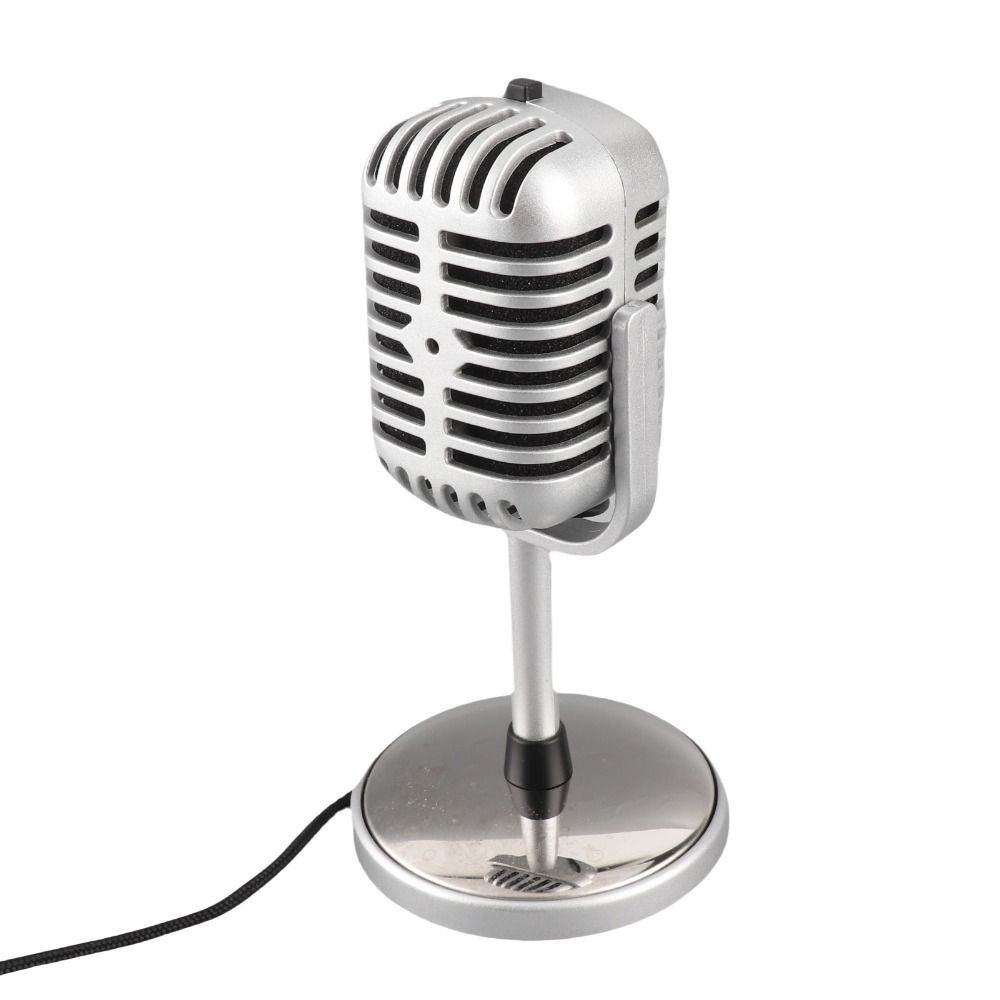 Microphone Vintage Son Clair Microphone Classique Filaire Microphone Condensateur Rétro Karaoké
