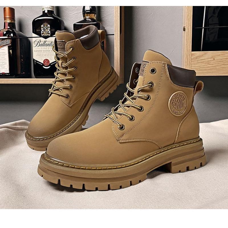 Mens Waterproof Wear Resistant Non Slip Martin Boots For Construction Site Work