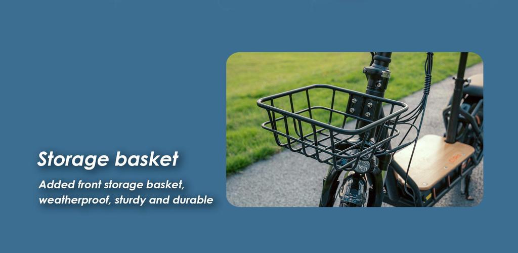 KuKirin C1 Pro Elektrisk Scooter, 500W Motor, 26AH Batteri, Tophastighed 45 Km/t, Rækkevidde 100 Km, Med Kurv Og Bagsæde