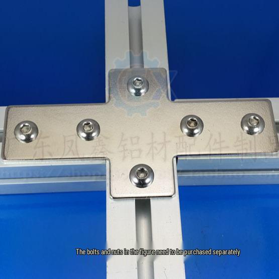 Cross-Shaped Aluminum Reinforcement Plate for 2020/3030/4040 Profiles