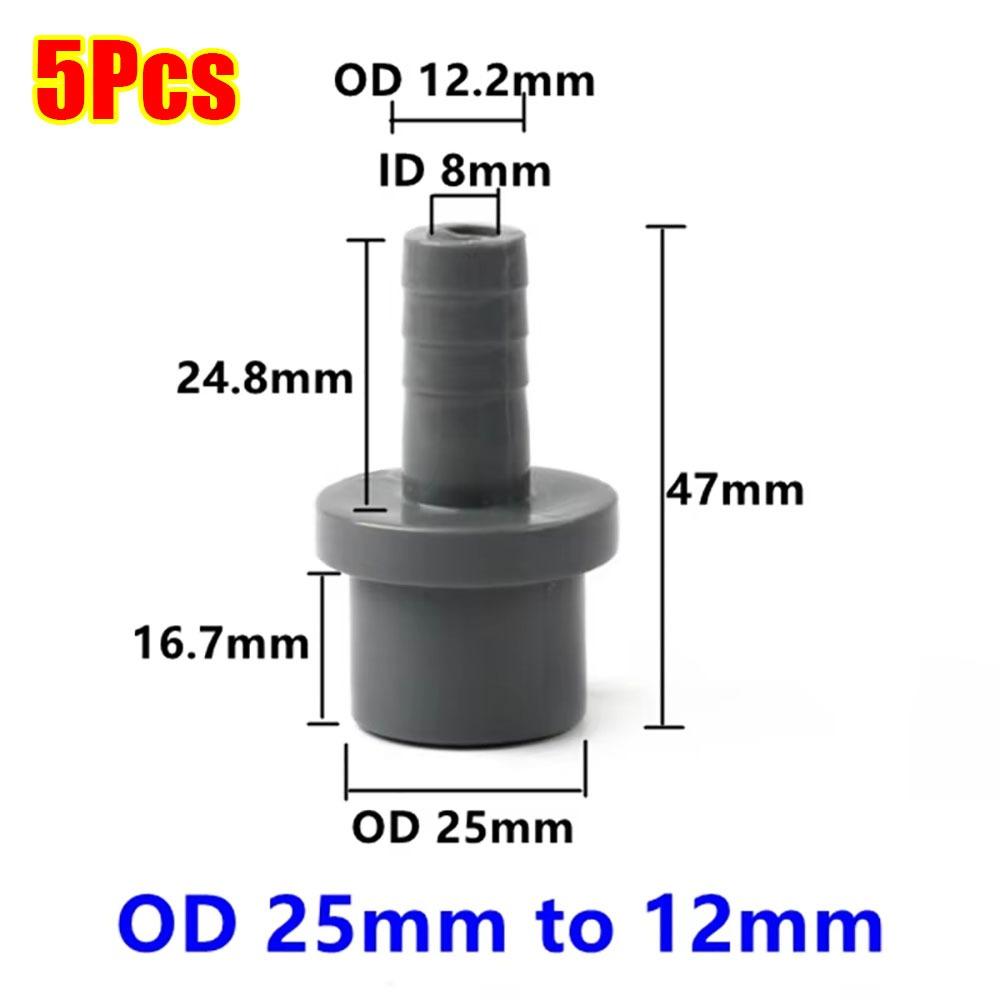 5Pcs Soft PVC Pagoda Connector 20/25/32mm to 8-25mm Pipe Joint Fittings for Aquarium Fish Tank