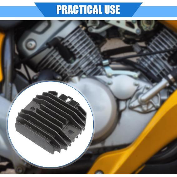 

1 Set Motorcycle Rectifier Voltage Regulator Compatible for Kawasaki ATV KEF300 Lakota 300 290cc 1995-2000, Durable Metal Titanium Tone