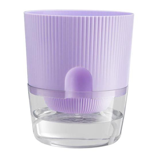 Self Watering Plant Pot Orchid Planter with Wick Ropes Flower Pot with Drainage Holes Transparent Water Reservoir for Indoor Plants Home Office Decor