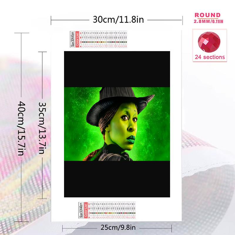 Wicked Pattern 3pcs 100% Round Full Drill 5D DIY Diamond Painting Embroidery Cross Stitch Rhinestone Décor