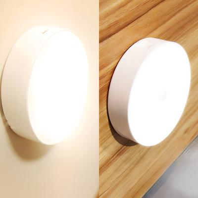 Wireless Night Light Motion Sensor Bedroom 6LED Detector Wall Decoration Round Lamp For Room Staircase Closet Bedside Wardrobe