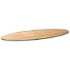 Vidaxl Tablero de Mesa, 140X60X2 Cm, Madera Maciza de Roble, Ovalado