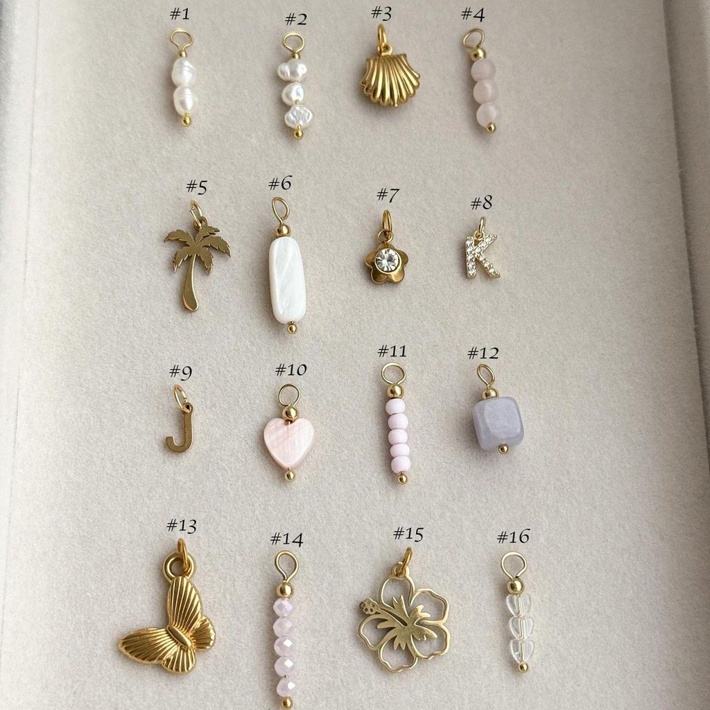 18K Gold Edelstahl Grenzüberschreitendes Anhänger: DIY-Serie nach Maß für Frauen