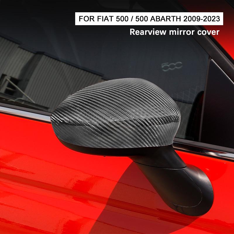 Fiat 500 Carbon Fiber Side Mirror Cover Sticker