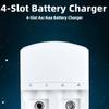 Batterieladegerät 4 Schächte Wand mit LED-Licht für 9V wiederaufladbare Batterie 1,2V LR06/LR03 wiederaufladbare Batterie