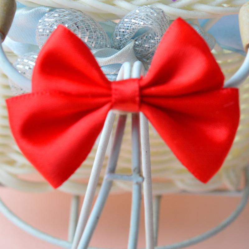 

DIY Happy Candy Box Упаковка Коробка Аксессуары Лента из полиэстера Лента-бантик Ручной работы Аксессуары для банта Двойной галстук J-03 red * monochrome 200 pcs a pack