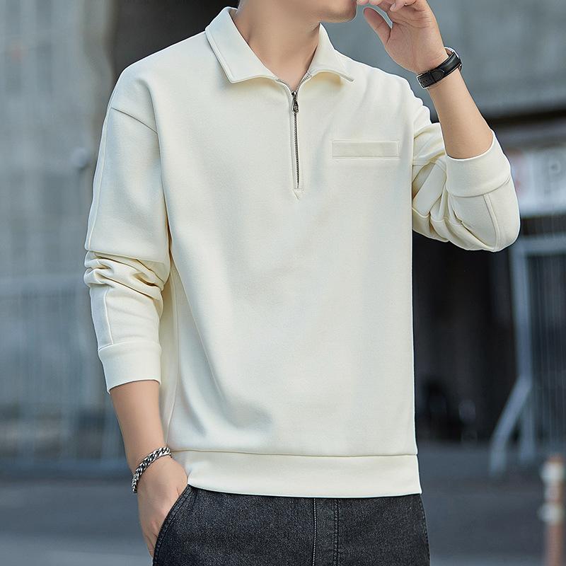 Versatile Lapel Collar Hooded Pullover Sweatshirt For Men Casual Sports Top