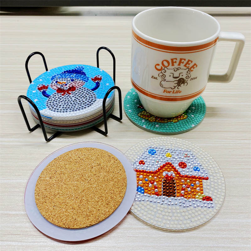 DIY Diamond Painting Coasters Undersea World Mandatura 5D Painted Embroidery Mosaic Kitchen