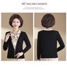 Stylish Spring/Autumn Knit Sweater: Faux Two-Piece Design for Middle-Aged Women